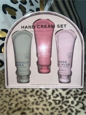 Hand Cream Set - Vanilla Shea, Honey Almond, Rose & Aloe (Pink, White, Cream)